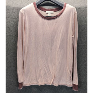 Treasure & Bond Pink Smoke Long Sleeve Ringer T-Shirt Size Small NWOT